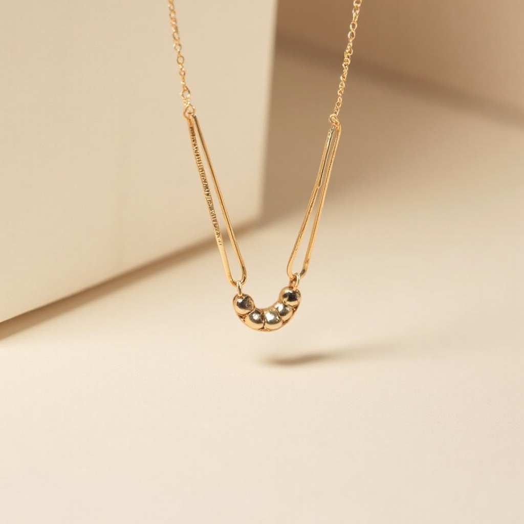dainty paperclip necklace