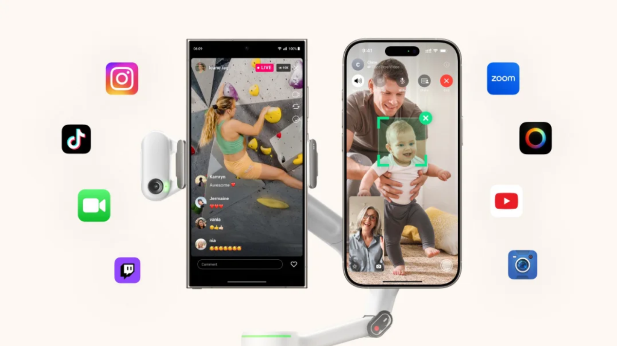 Phone gimbal for social media content creation