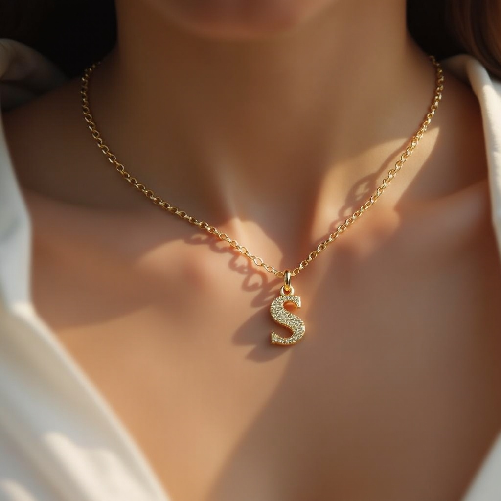 necklace for girlfriend with initials