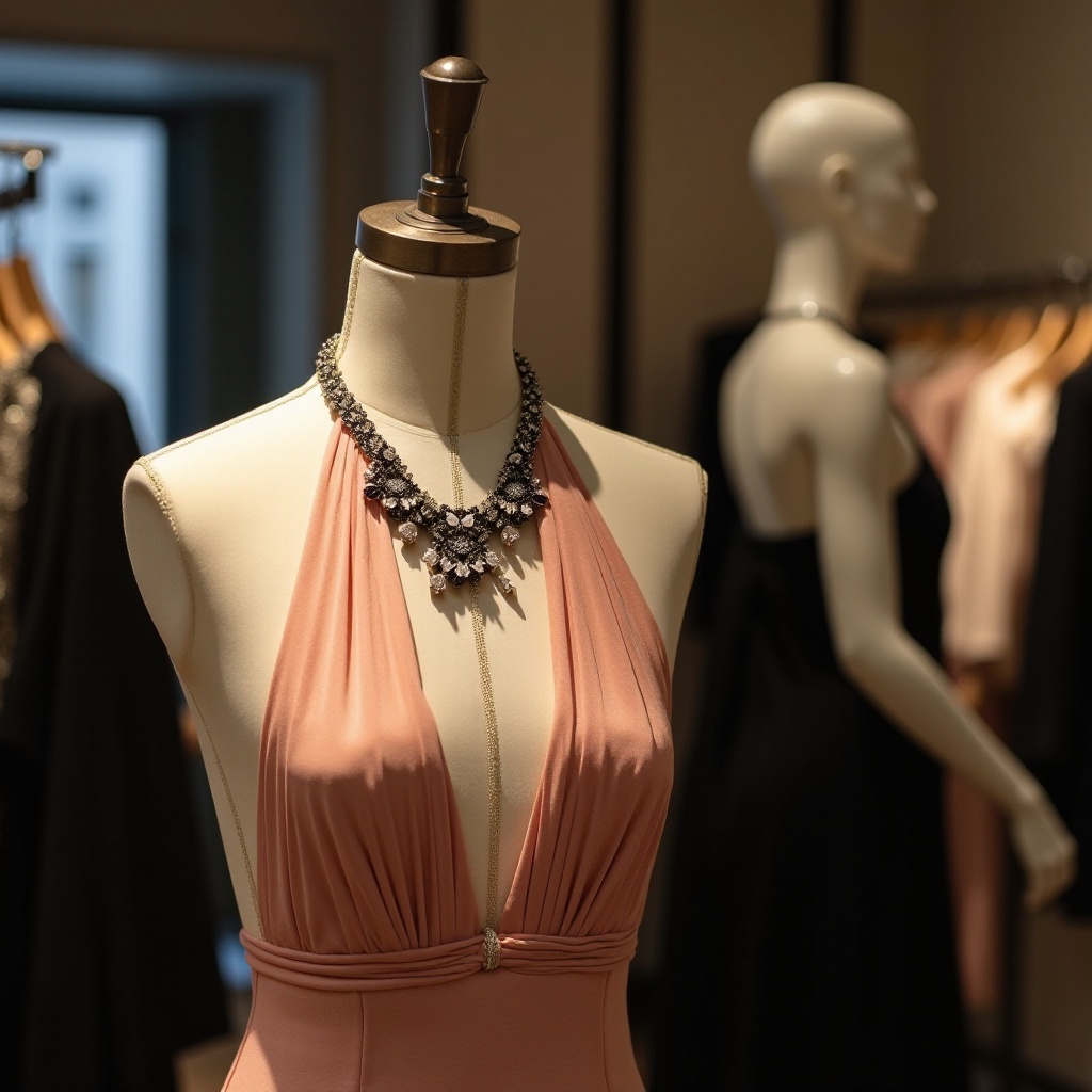 necklaces to wear with halter dress