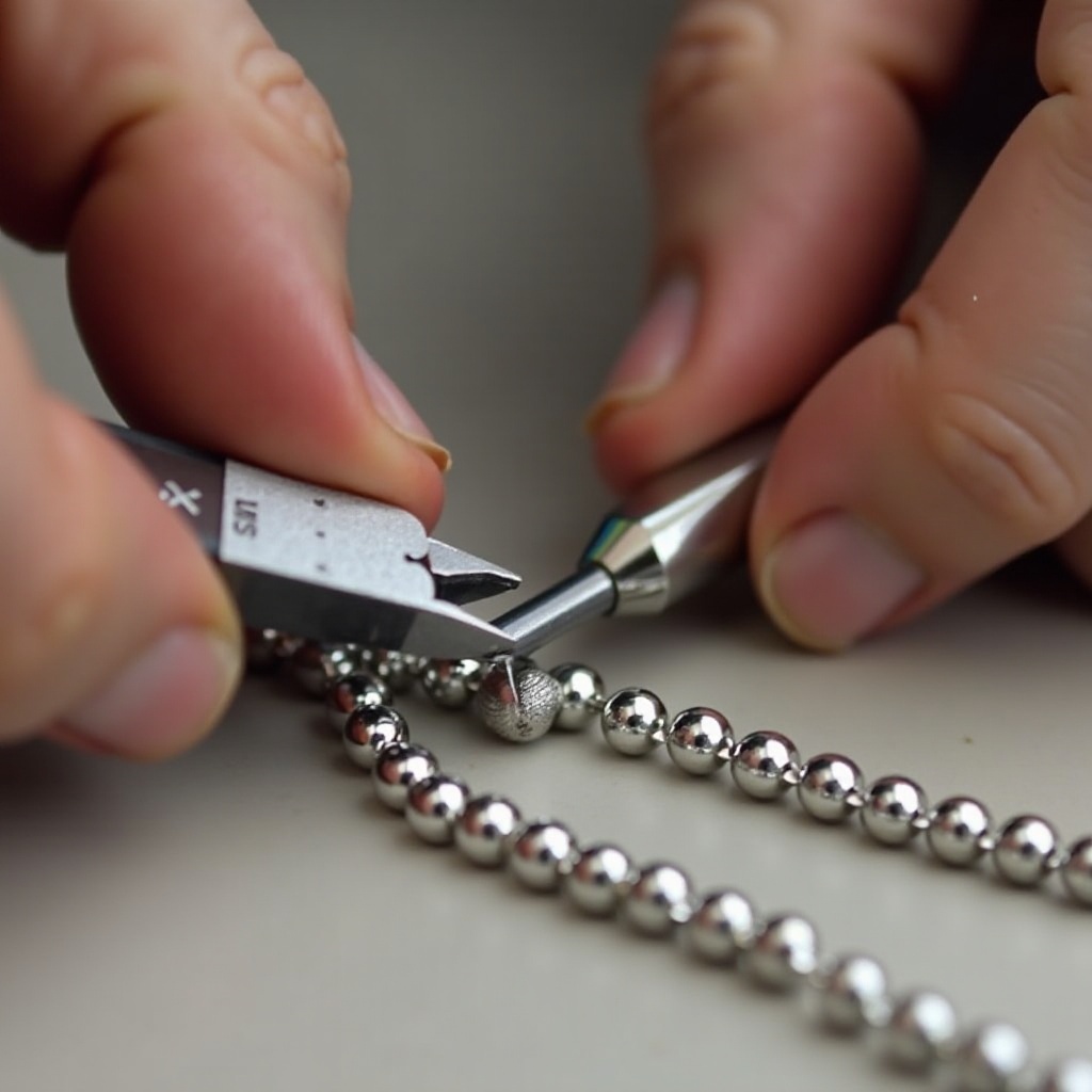 how to shorten ball chain necklace