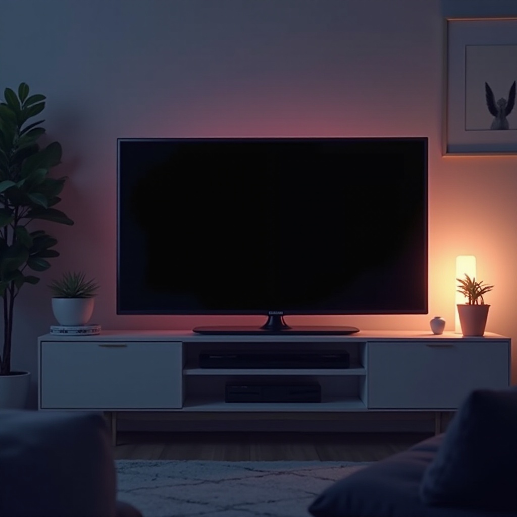 samsung tv screen is black